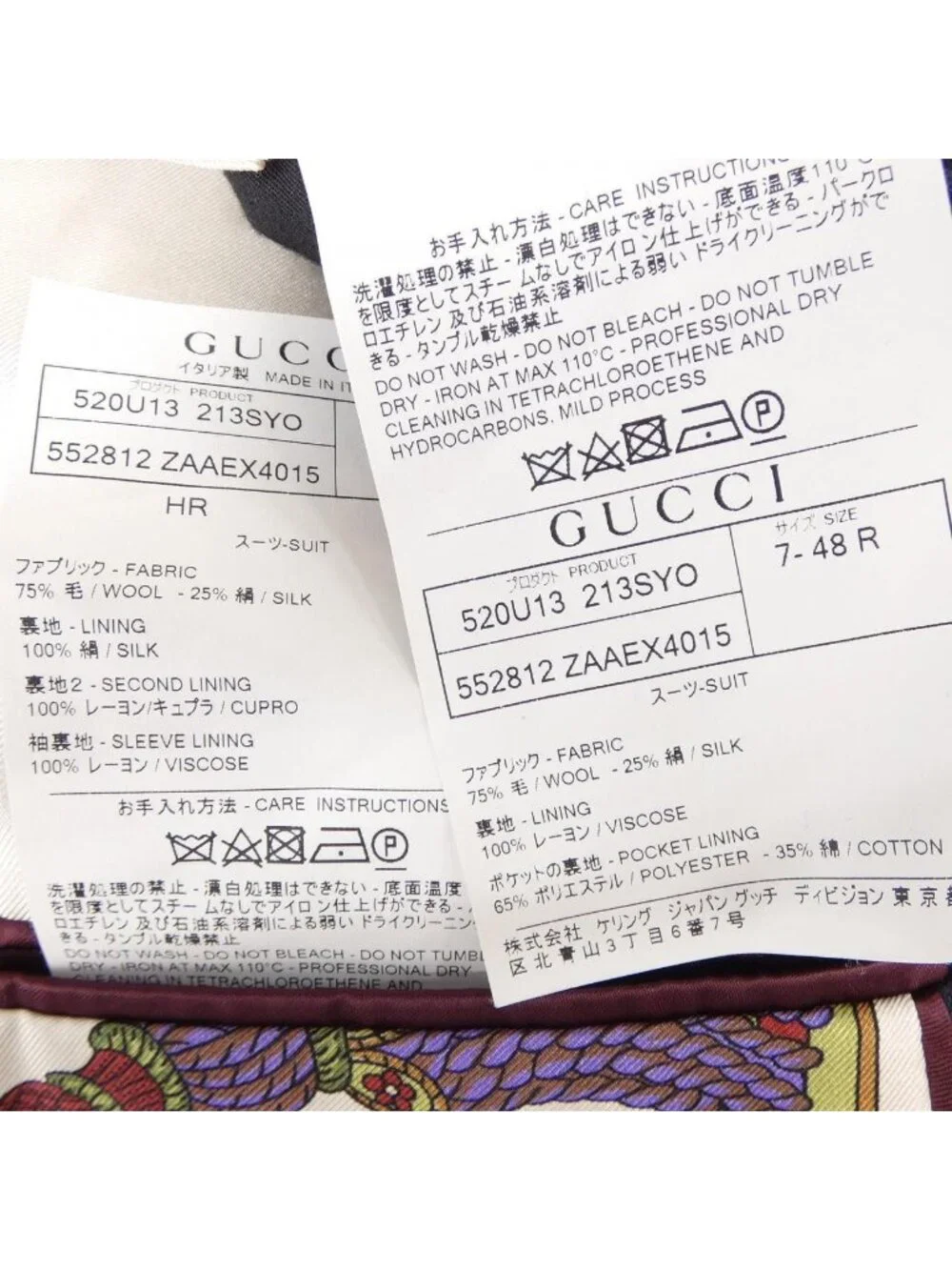 Gucci Zaaex Suit Navy